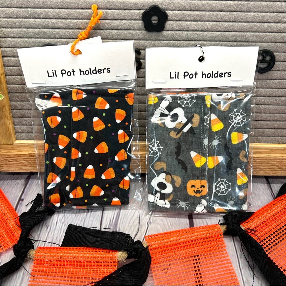 Handmade-Lil Potholders-Halloween Set of 2